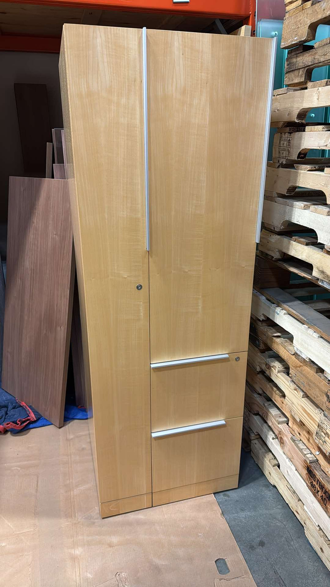 Used Steelcase Solid Wood Storage Wardrobes