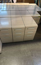 Load image into Gallery viewer, Used White Steelcase Rolling Storage Pedestals
