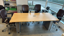 Load image into Gallery viewer, Used Powered 7 Foot Boardroom Table
