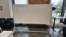 Load image into Gallery viewer, Used 8 Foot Magnetic Double Sided Rolling Whiteboard
