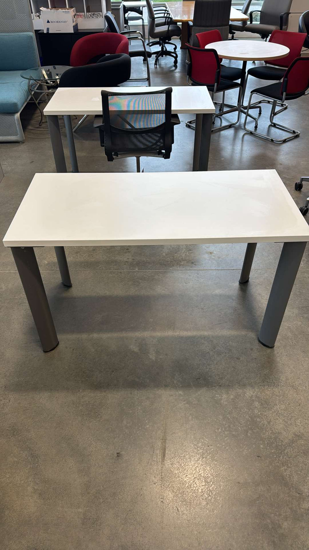 Used Herman Miller 4 Foot White Desks