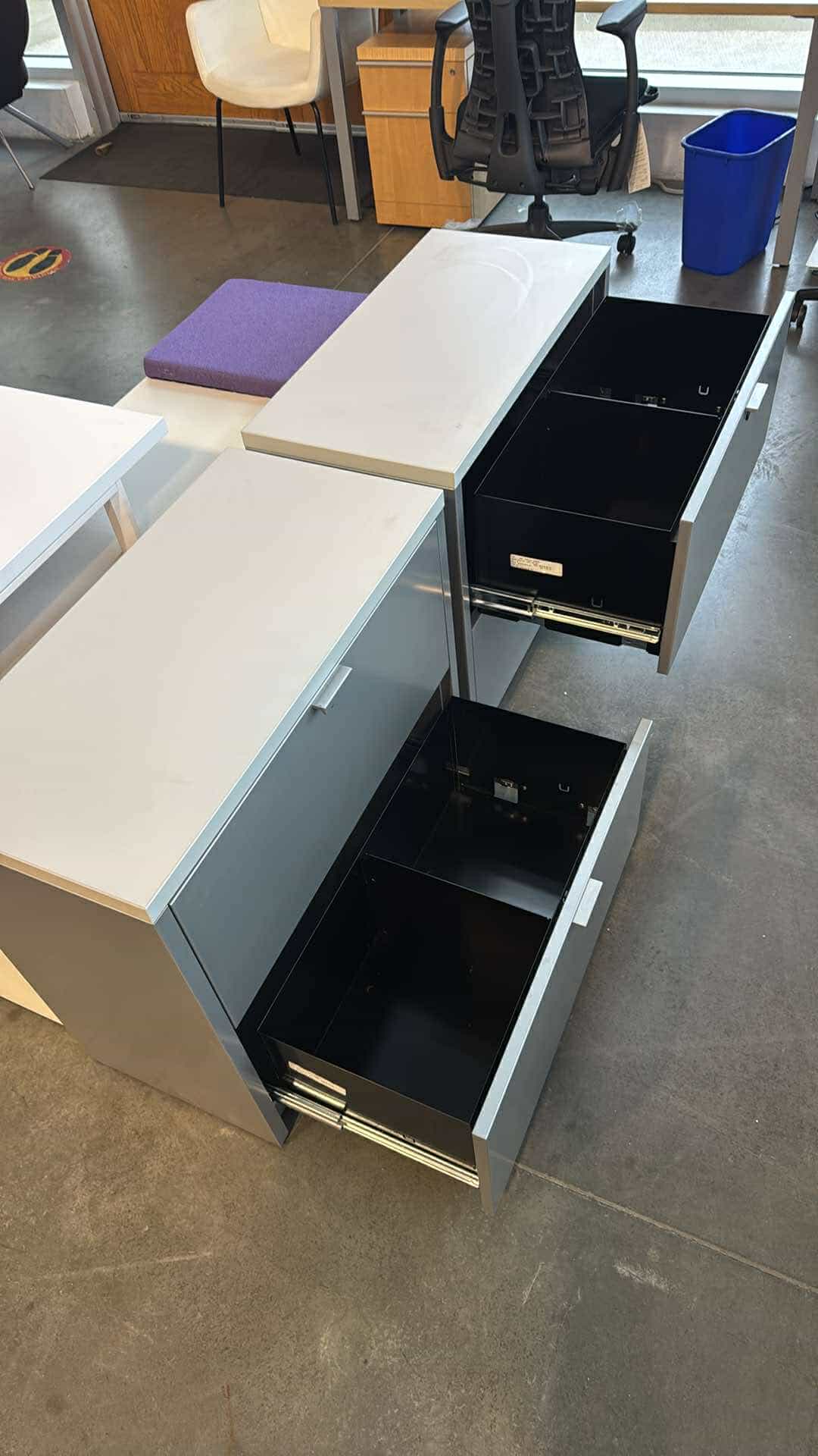 Knoll 2-Drawer File Cabinet with Wood Top