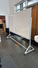 Load image into Gallery viewer, Used 8 Foot Magnetic Double Sided Rolling Whiteboard
