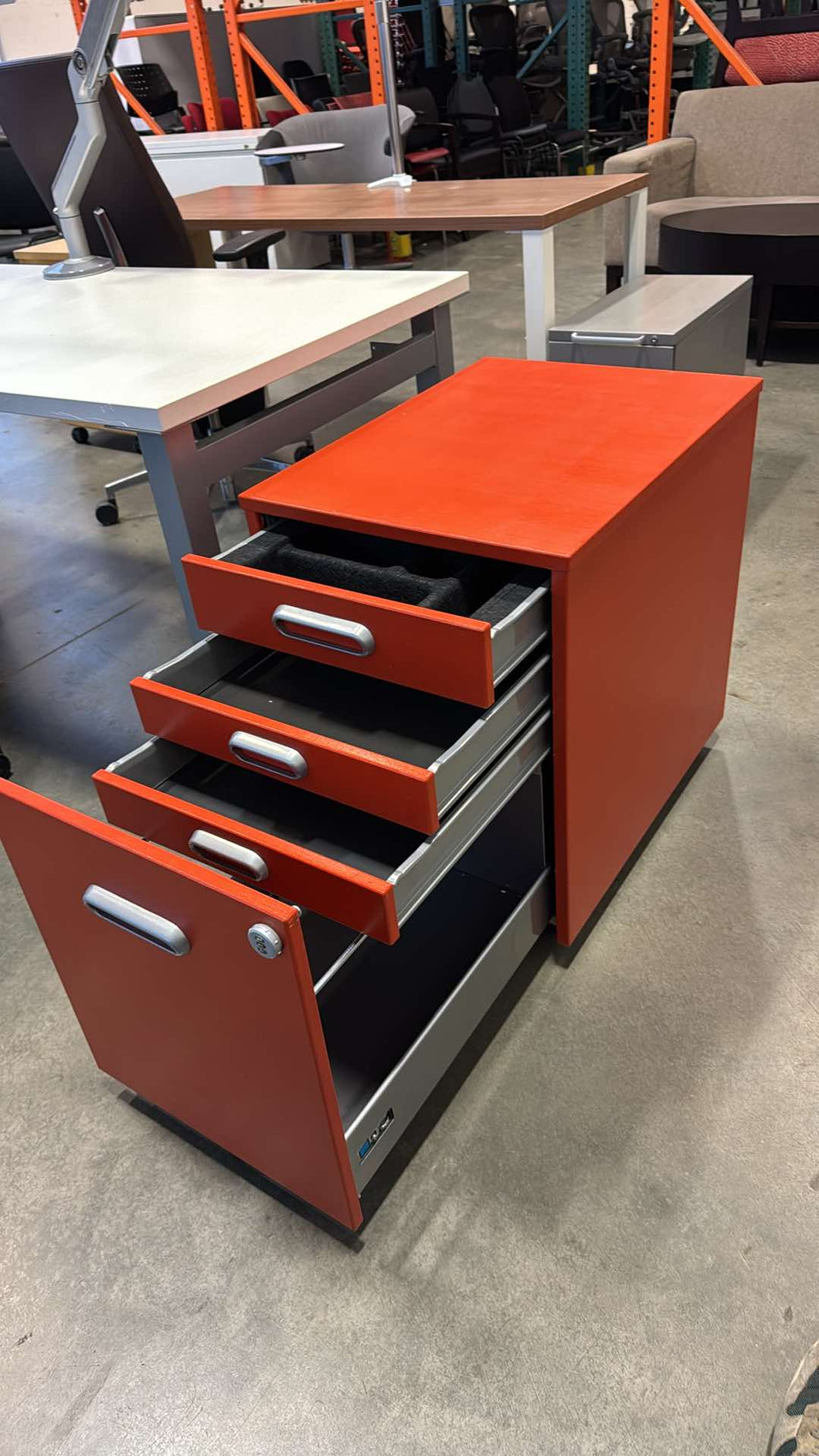 Used Red Ikea Storage Pedestals