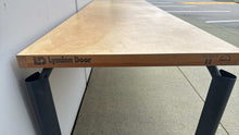 Load image into Gallery viewer, Used Custom Wood Door Rolling Table w/ Herman Miller Legs
