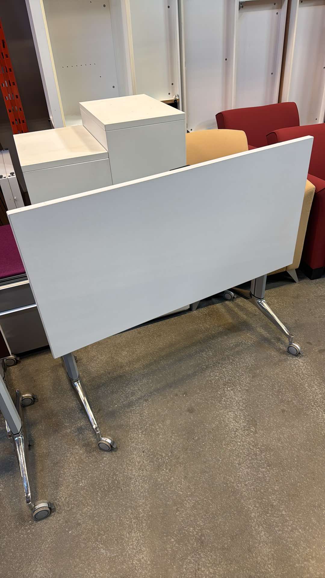 Global Terin White Folding Training Table - 48" x 24"
