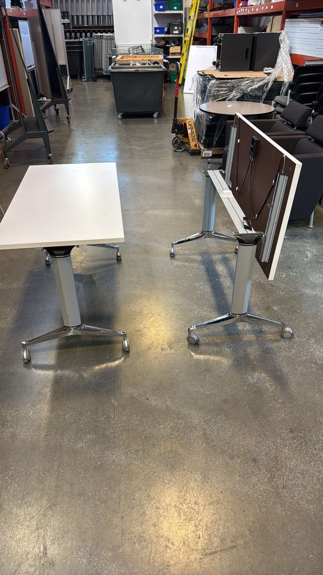Global Terin White Folding Training Table - 48" x 24"