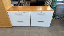 Load image into Gallery viewer, Used Haworth 2 Drawer Lateral Cabinet w/ Wood Top
