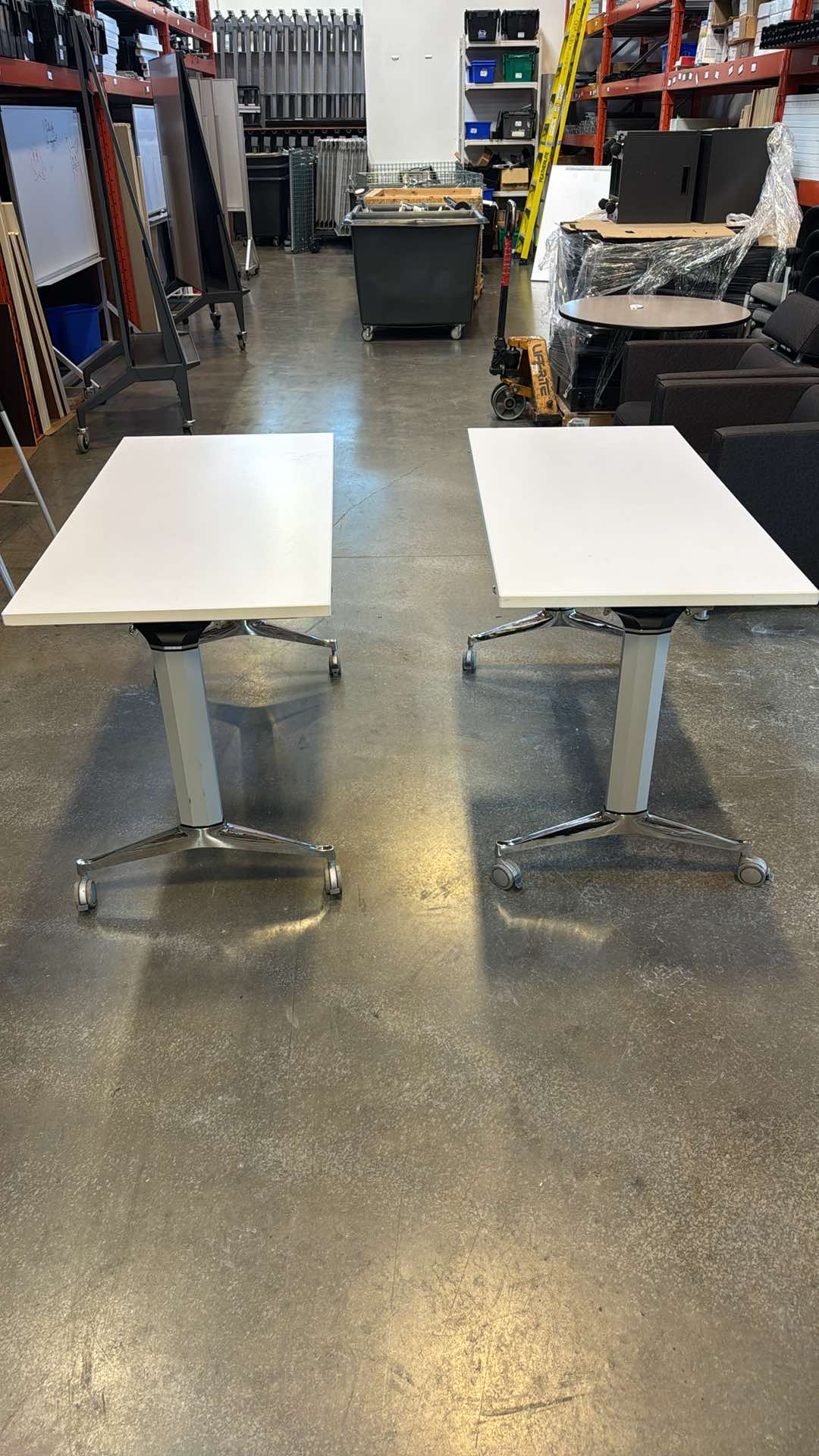Global Terin White Folding Training Table - 48" x 24"
