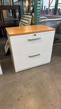 Load image into Gallery viewer, Used Haworth 2 Drawer Lateral Cabinet w/ Wood Top
