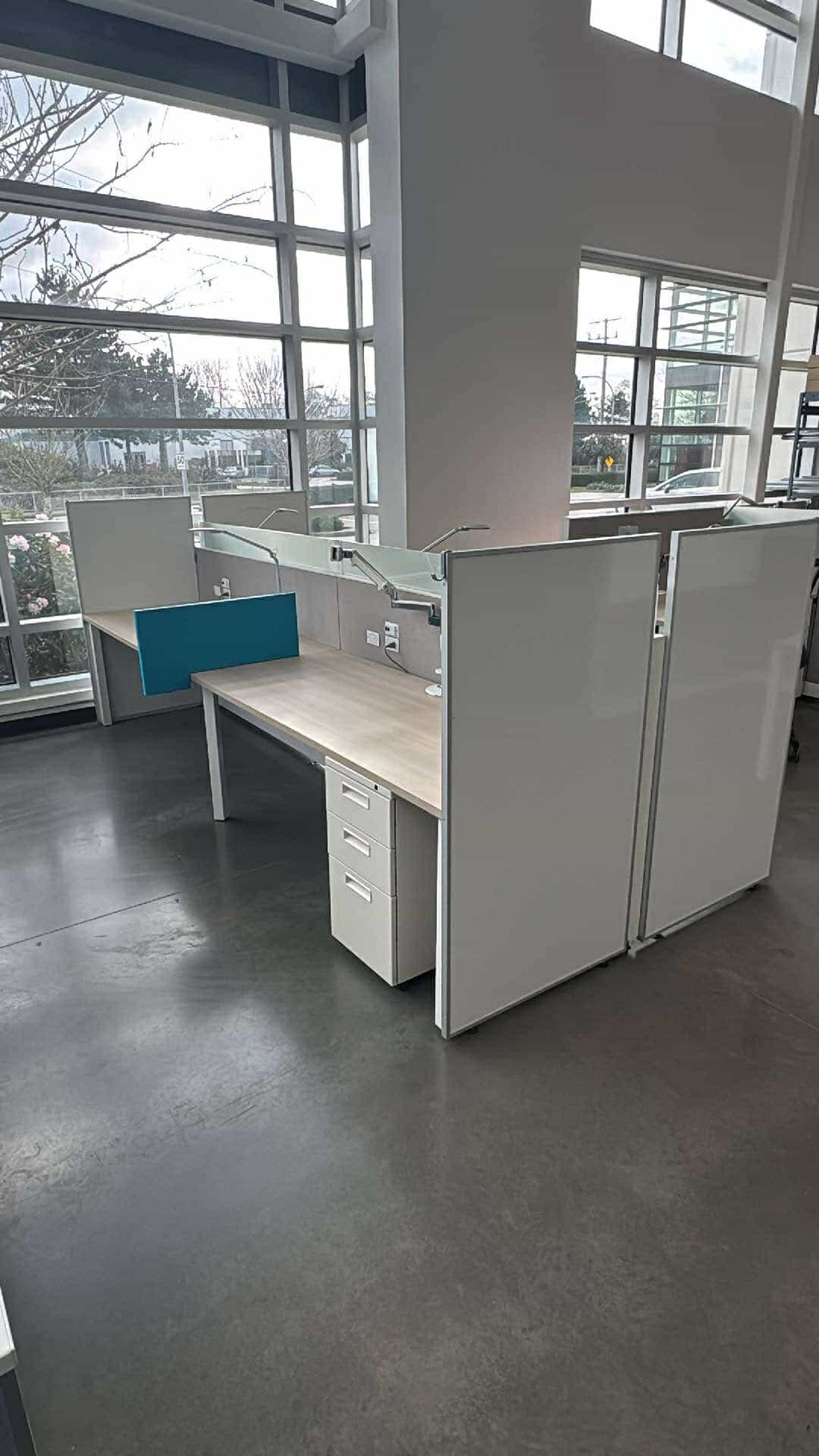 Steelcase Powered Modular Workstations (72" x 30" with Monitor Arm, Light & Pedestal