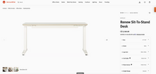 Load image into Gallery viewer, Used White Herman Miller &quot;Renew&quot; Sit-Stand Desk
