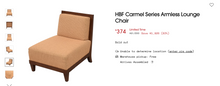 Load image into Gallery viewer, Used HBF &quot;Carmel&quot; Armless Lounge Chair.
