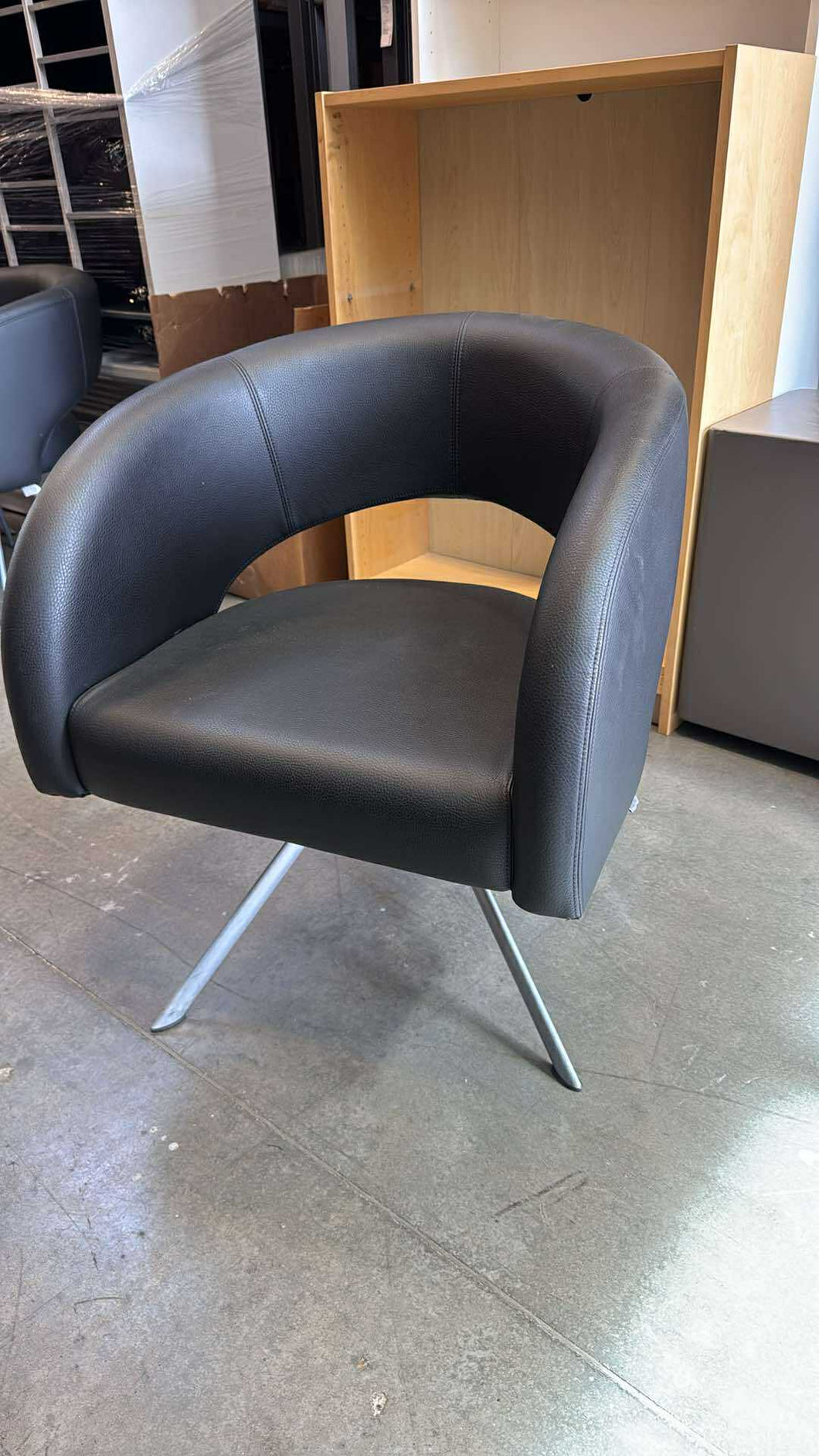 Used Boss Design Leather Club Lounge Chair