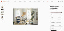 Load image into Gallery viewer, Used Herman Miller Renew Executive Sit-to-Stand Desk (82" x 29")
