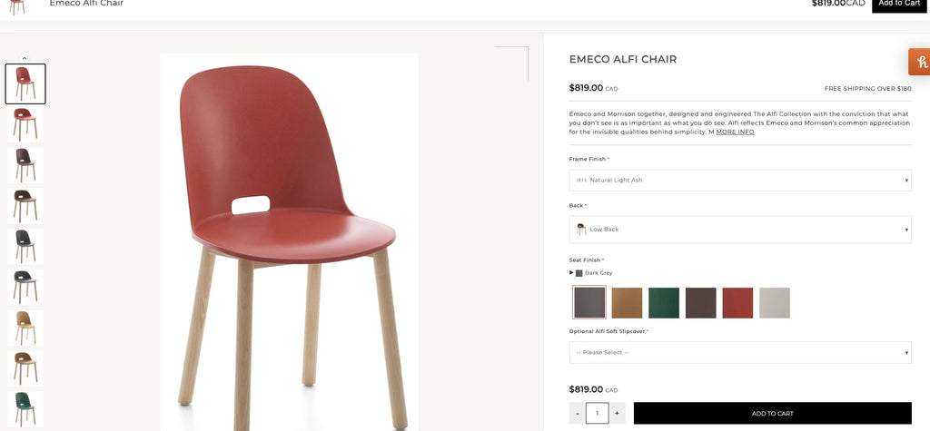 Emeco Alfi Modern Dining / Cafe Chairs – Designer Seating