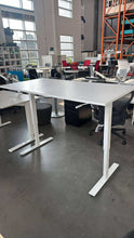 Load image into Gallery viewer, Used Ikea &quot;Trotten&quot; White Manual Sit-Stand Desks
