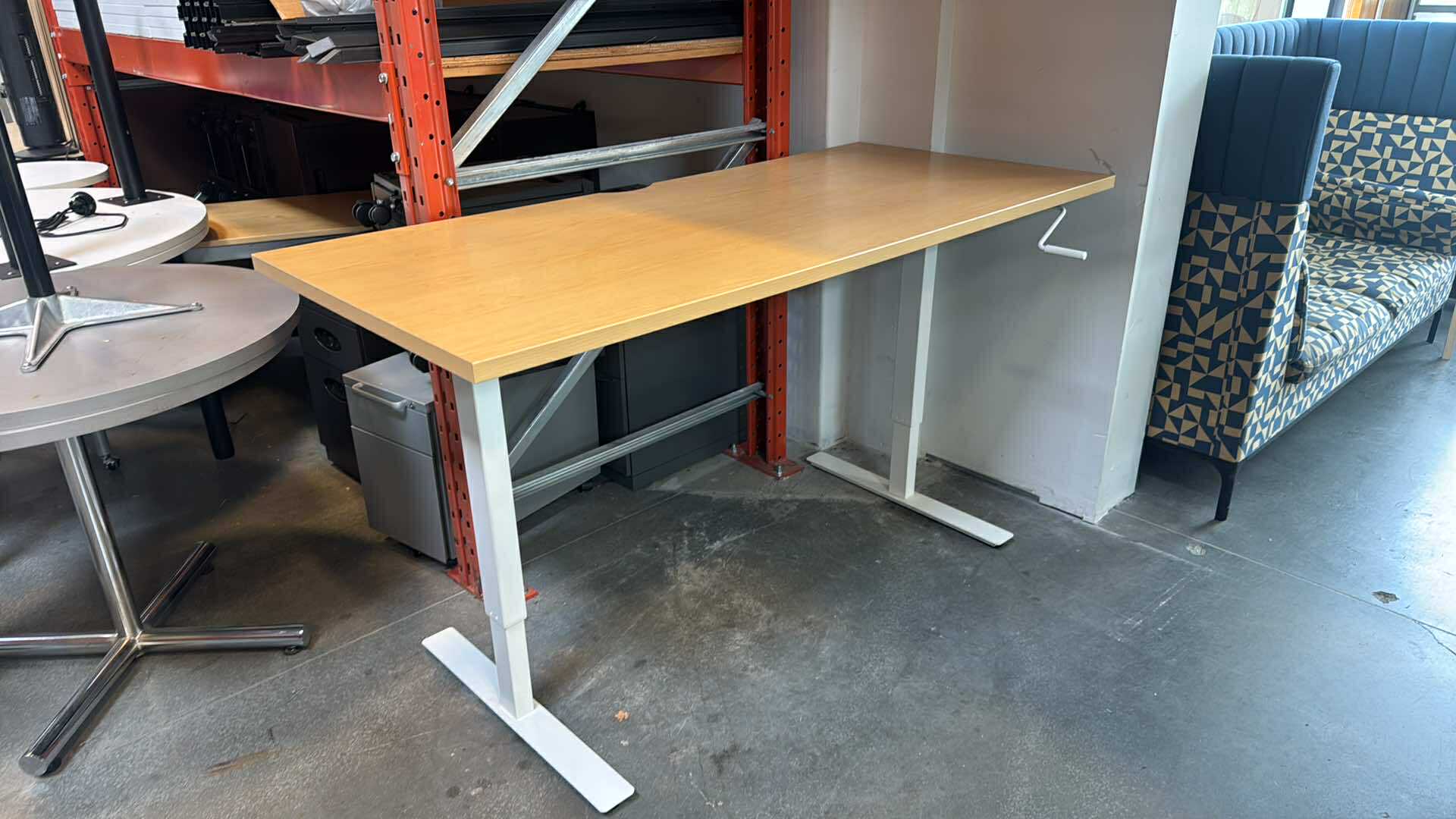 Ikea Trotten Manual Sit-Stand Desk w/ Upgraded Steelcase Top