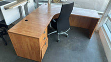 Load image into Gallery viewer, Used Wood L-Shape Office Desk
