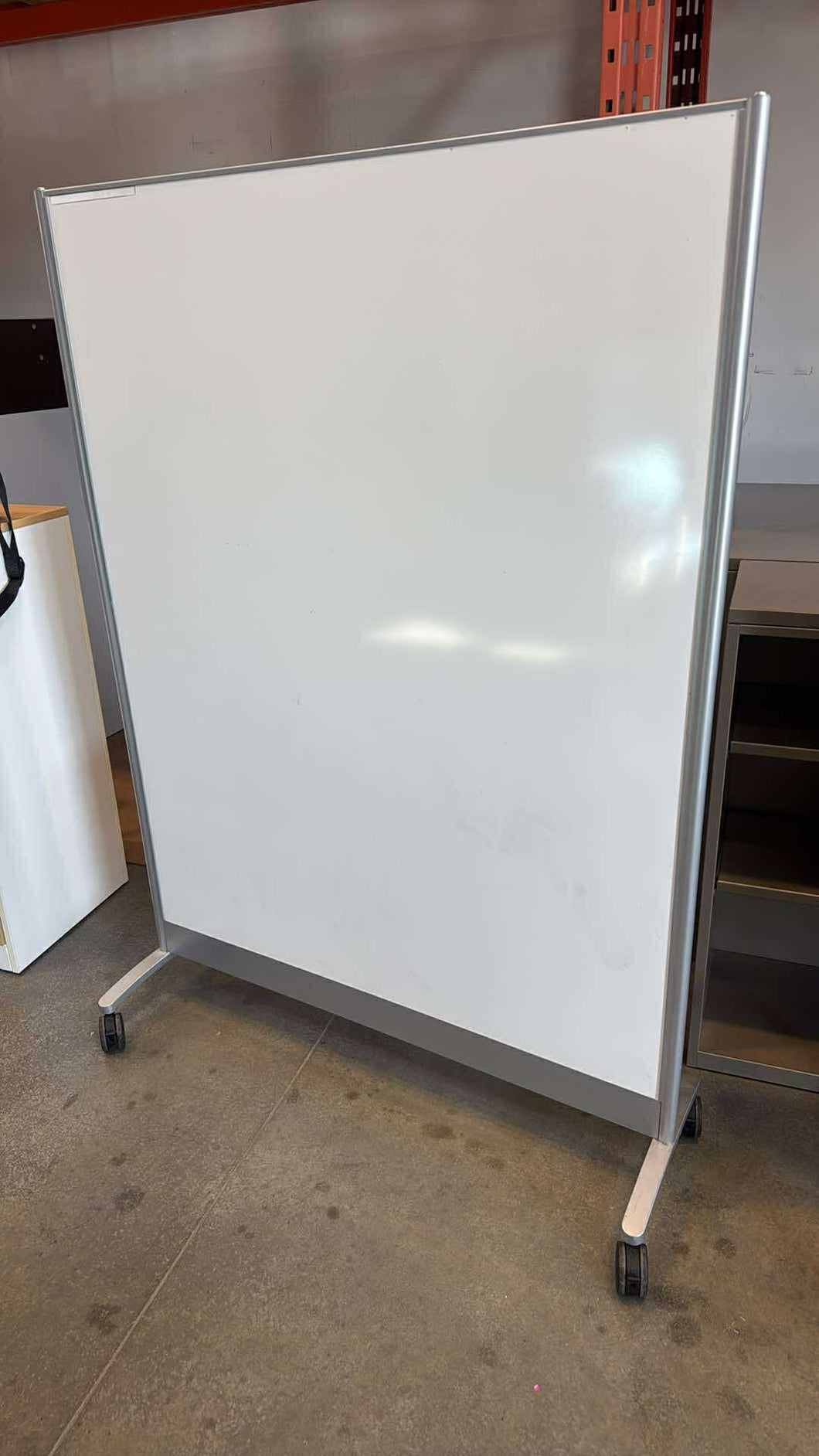 Used Steelcase Magnetic Double-Sided Rolling Whiteboard