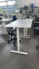 Load image into Gallery viewer, Used Ikea &quot;Trotten&quot; White Manual Sit-Stand Desks
