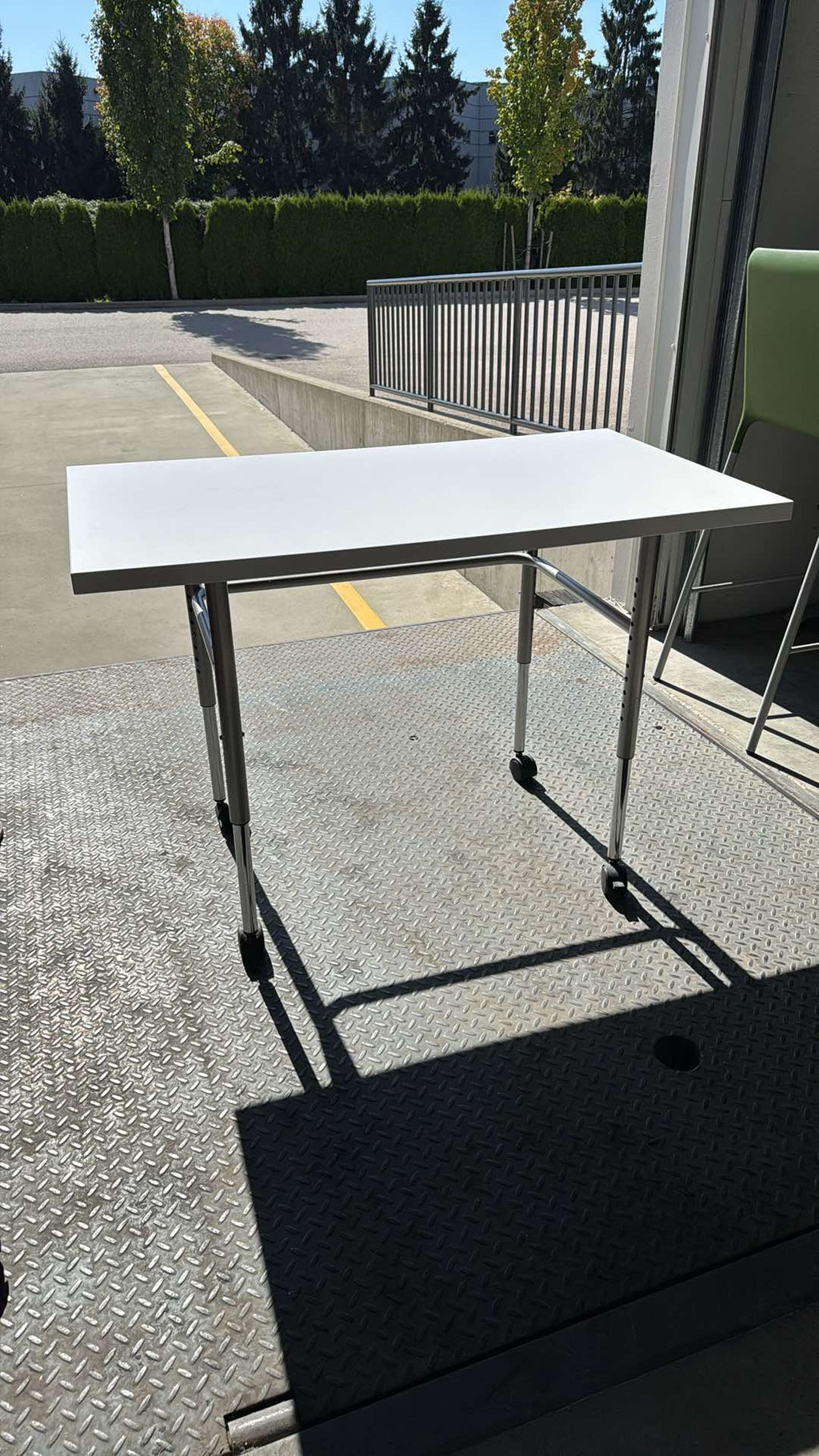 Herman Miller Height-Adjustable Rolling Table – 48" x 24"