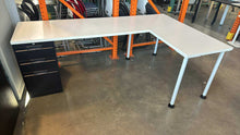 Load image into Gallery viewer, Used Herman Miller L-Shape Desk w/ Attached Storage
