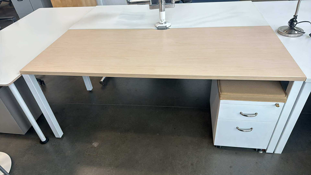 Used 72x30 Steelcase Desk w/ Mobile Storage