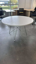 Load image into Gallery viewer, Used 47&quot; White Diamond Base Round Table
