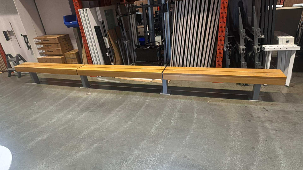 Used 17ft Long Industrial Seating Bench