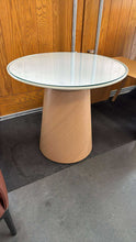Load image into Gallery viewer, Used Steelcase Campfire Paper Table – 24&quot; Round Glass Table

