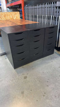 Load image into Gallery viewer, Used Black Ikea &quot;Alex&quot; Storage Unit
