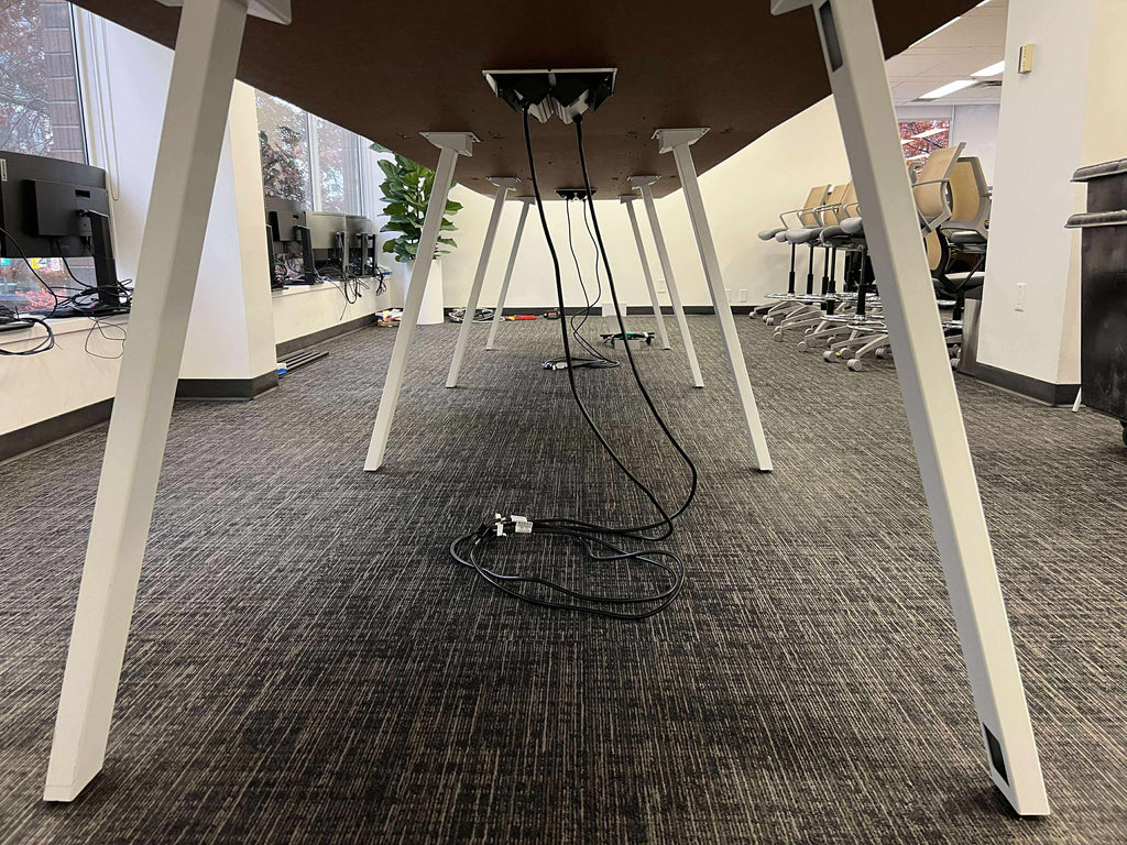 Enwork Equilibrium Standing-Height Collaboration Table – 20′ × 4′ (Powered)