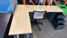 Load image into Gallery viewer, Used Herman Miller L-Shape Desk w/ Attached Storage
