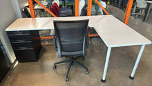 Load image into Gallery viewer, Used Herman Miller L-Shape Desk w/ Attached Storage
