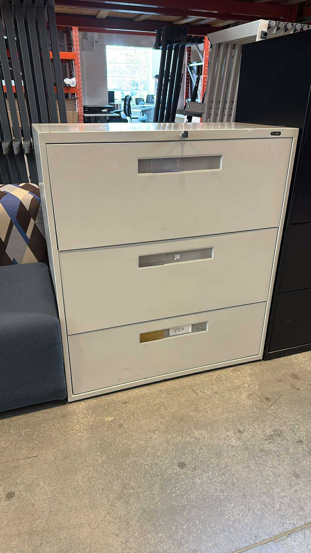 Used 3 Drawer Global Lateral File Cabinet