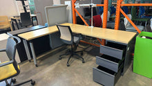 Load image into Gallery viewer, Used Herman Miller L-Shape Desk w/ Attached Storage
