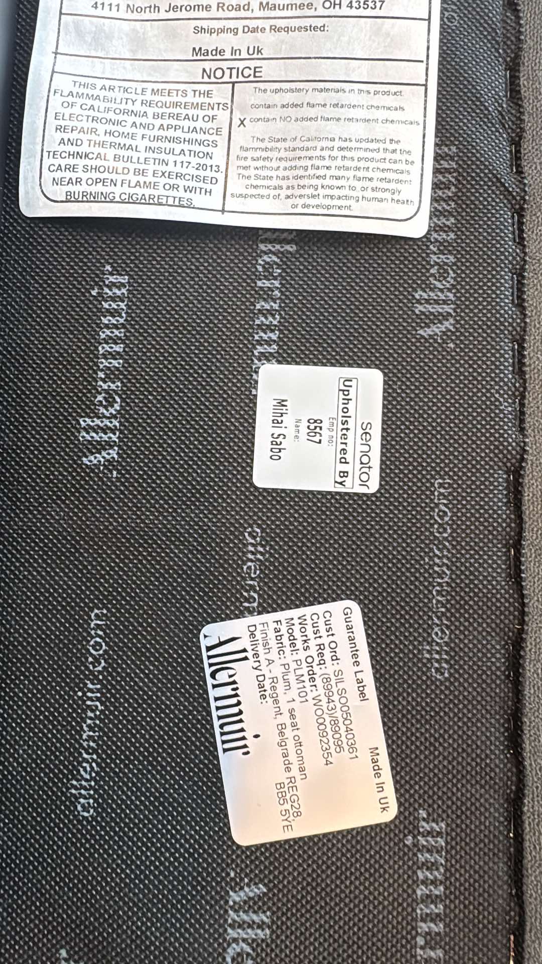 Allermuir Mayze Square Ottoman