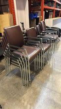 Load image into Gallery viewer, Used Global Chrome Leather Frame Guest Chairs
