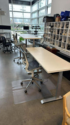 Steelcase "Workrite EX" Dual Motor Electronic Sit-Stand Desk (White/Silver) - 72" x 24"