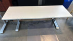 Steelcase "Workrite EX" Dual Motor Electronic Sit-Stand Desk (White/Silver) - 72" x 24"