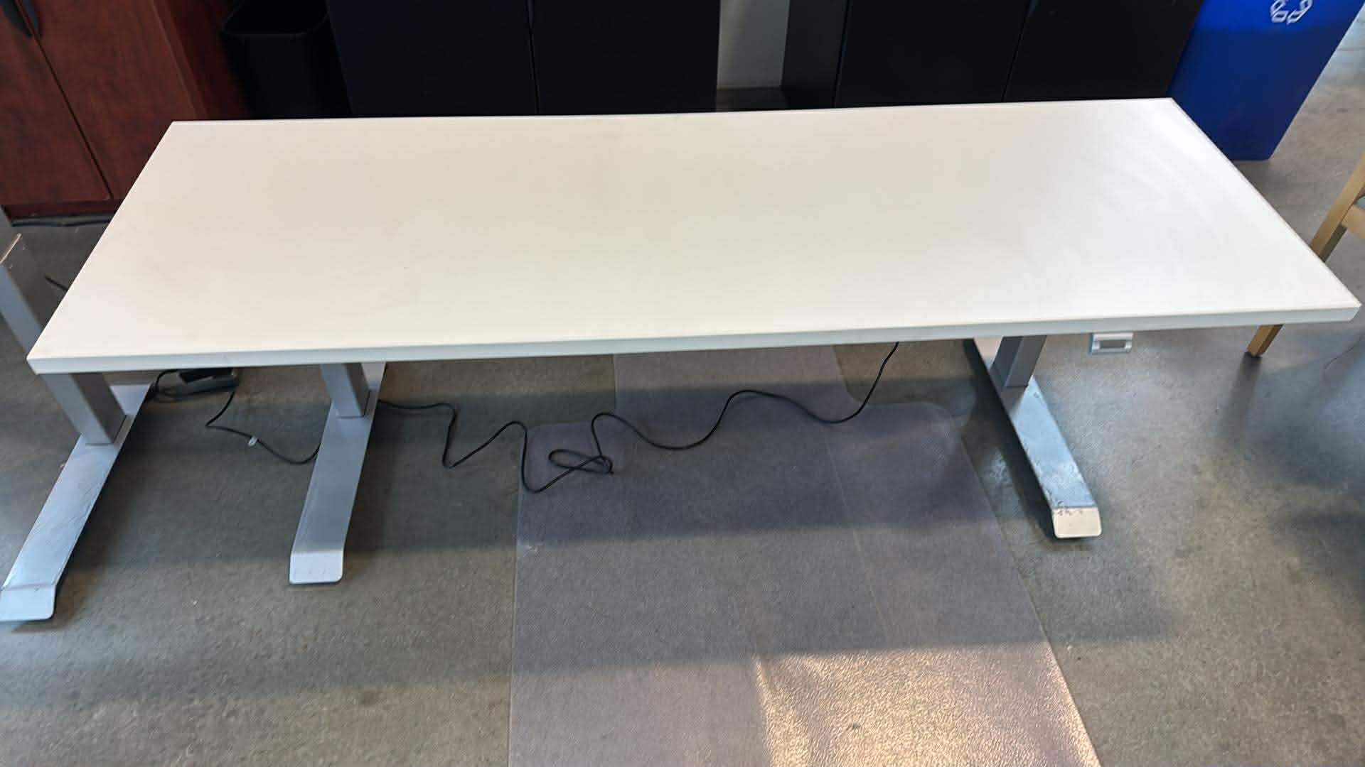 Steelcase "Workrite EX" Dual Motor Electronic Sit-Stand Desk (White/Silver) - 72" x 24"