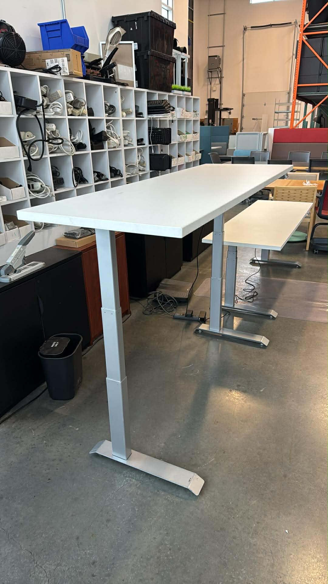 Steelcase "Workrite EX" Dual Motor Electronic Sit-Stand Desk (White/Silver) - 72" x 24"