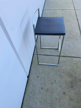 Load image into Gallery viewer, Used Black Stainless Steel Bar Stool – Modern Minimalist Design
