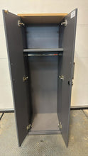 Load image into Gallery viewer, Used Locking Storage Cabinet / Wardrobe – Charcoal with Wood Top
