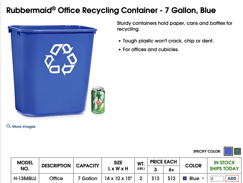 Rubbermaid Recycling Bin