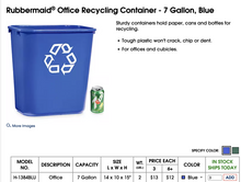 Load image into Gallery viewer, Used Blue Rubbermaid Recycling Bin
