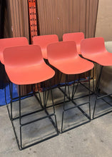 Load image into Gallery viewer, Used Article Anco Bar Stools – Coral / Black
