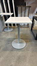 Load image into Gallery viewer, Used Teknion 24" Bistro Height Café Table – White/Silver
