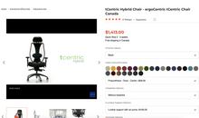 Load image into Gallery viewer, Used Ergocentric &quot;T-Centric Hybrid&quot; Chair w/ Air lumbar!
